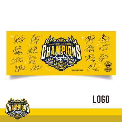 《第2次受付 6/2(月)18:00～ 6/8(日)23:59》【予約販売】BREX B.LEAGUE 2024-25 チャンピオン フェイスタオル ロゴ